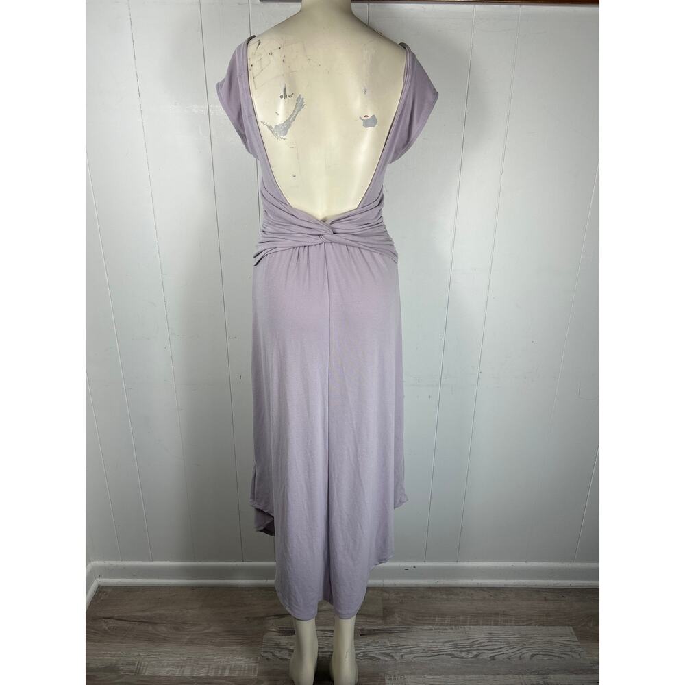 Free People Beach Chateau V-Neck Ruched Midi Dress in Iris Size S. - Picture 5 of 7